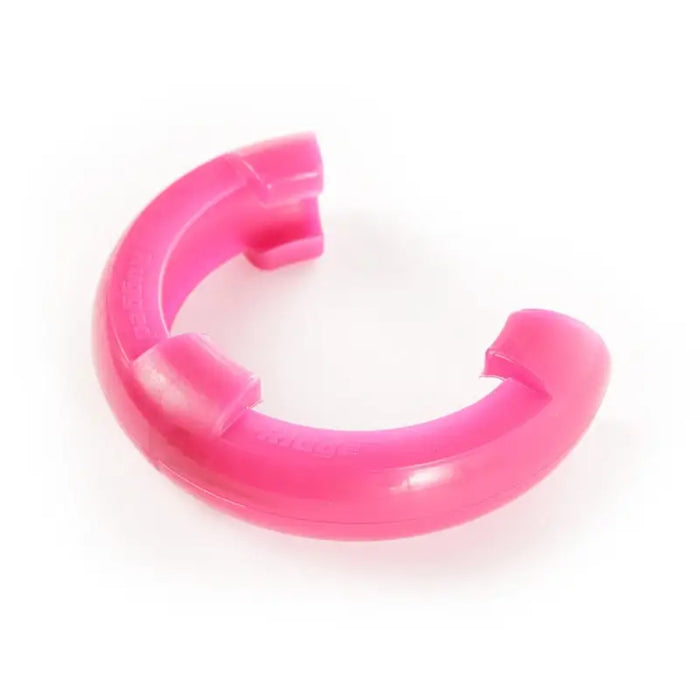 Rugged Ridge Pink 3/4in D-Ring Isolator Kit featuring pink plastic ring on white background