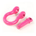 Pink plastic 3/4in D-Ring shackles by Rugged Ridge