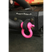 Rugged Ridge Pink D-Ring Shackles on Black Suitcase