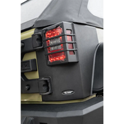 Red rear light on rugged ridge rear corner kit for jeep wrangler jku