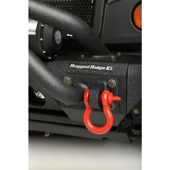 Rugged Ridge Red 3/4in D-Shackles on Black and Red ATV