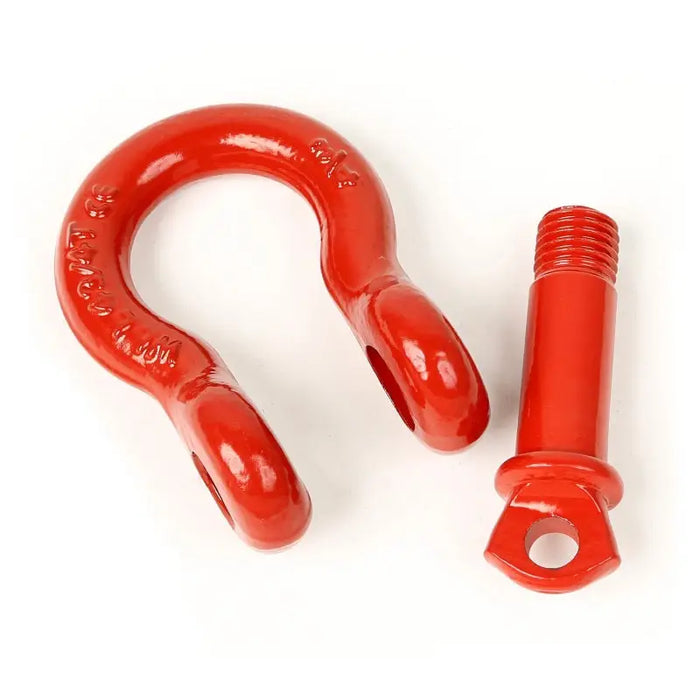 Rugged Ridge Red 3/4in D-Shackles with red plastic hooks