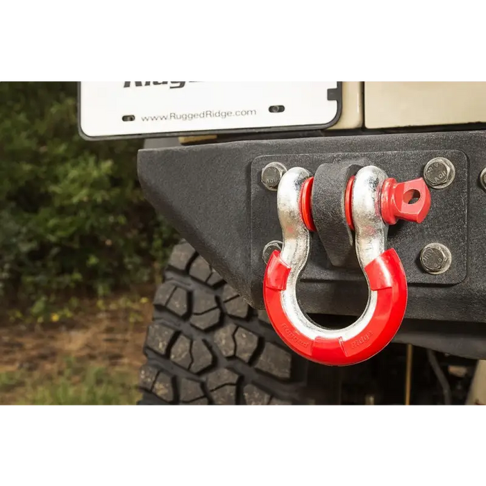Rugged Ridge Red D-Ring Isolator Kit on Jeep
