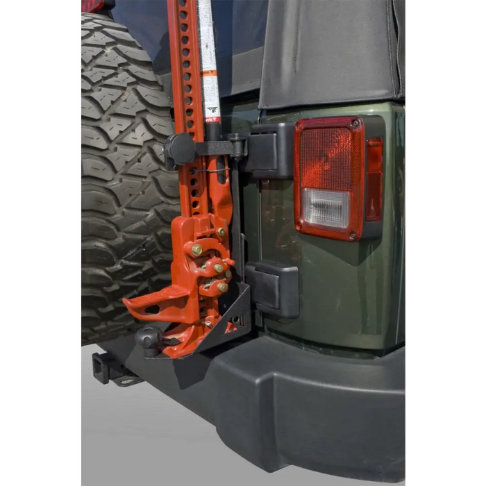 Rear bumper mount for Rugged Ridge Off-road Jack Mounting Bracket on Jeep Wrangler JK.