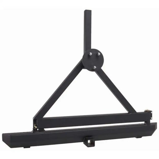 Rugged Ridge Rock Crawler Rear Bumper Hitch&Tire Carrier 87-06: black metal stand with hook