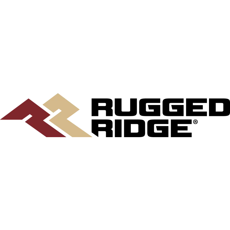 Rugged Ridge logo on Body Armor for Jeep Wrangler TJ