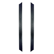 Black metal poles featured in Rugged Ridge Rocker Side Panels Body Armor for Jeep Wrangler TJ