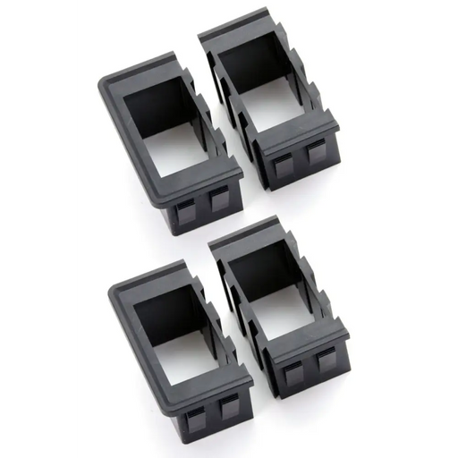 Rugged Ridge Rocker Switch Housing Kit with 4 black plastic square connectors
