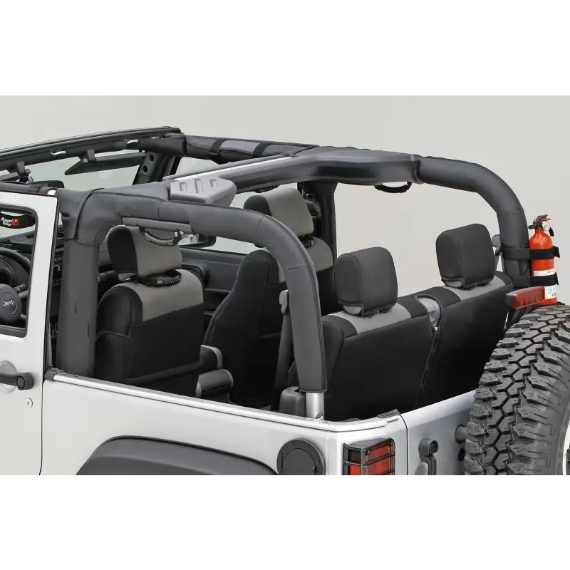 Rugged Ridge Roll Bar Cover Black Vinyl for Jeep Wrangler JK