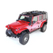 Rugged Ridge Roof Rack for Jeep Wrangler with Red Jeep and Black Roof Rack
