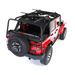 Red Jeep Wrangler with Rugged Ridge Roof Rack