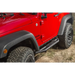 Red jeep with dog on back, Rugged Ridge Armor Step Plates for Jeep Wrangler JK.