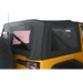 Yellow Jeep with Rugged Ridge Sailcloth Soft Top and Black Roof