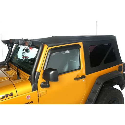 Yellow Jeep with Black Top - Rugged Ridge Sailcloth Soft Top Black Diamond