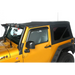 Yellow Jeep with Black Top - Rugged Ridge Sailcloth Soft Top Black Diamond