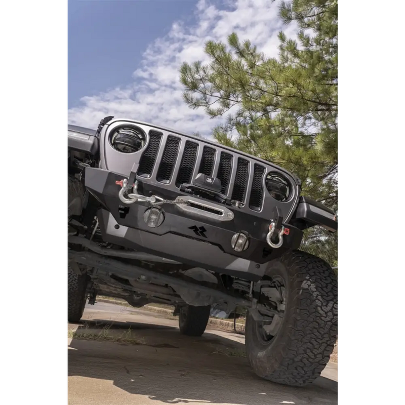 Rugged Ridge Skid Plate Front for Jeep Wrangler JL on Dirt Road