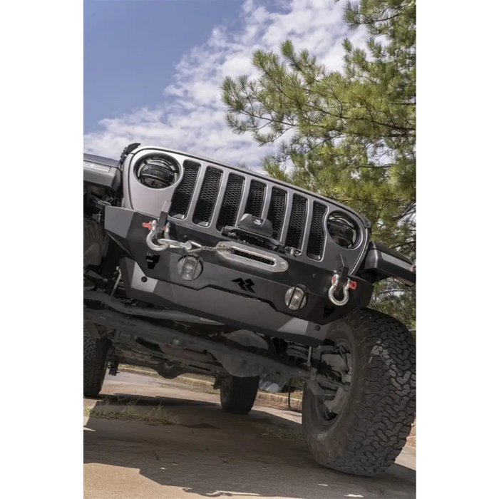 Rugged Ridge Skid Plate Front for Jeep Wrangler JL on Dirt Road