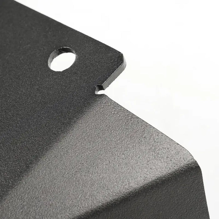 Rugged Ridge Skid Plate for Jeep Wrangler JL - Black Metal Plate with Hole