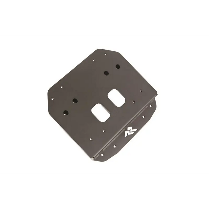 Rugged Ridge Spare Tire Relocation Bracket for Jeep Wrangler JL - Black Metal Plate with Hole