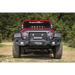 Rugged Ridge Spartacus Front Bumper for Jeep Wrangler - Close up of red and black bumpers