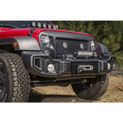Rugged Ridge Spartacus Front Bumper Black on Red Jeep Wrangler