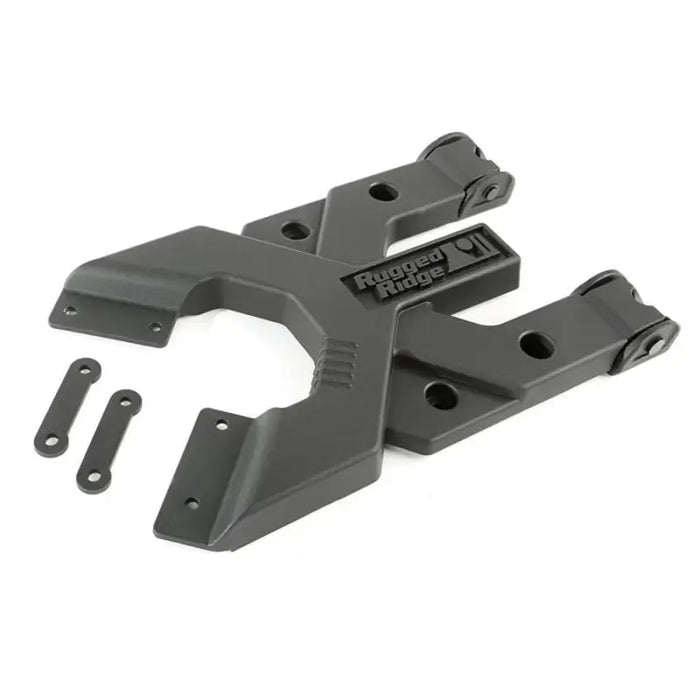 Aluminum chassis bracket for Rugged Ridge Spartacus HD Tire Carrier and Hinge Casting on Jeep Wrangler JK