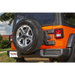 Rear bumper with tire cover removed on Rugged Ridge Spartacus HD Tire Carrier Hinge Casting for Jeep Wrangler JL.