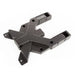 Black metal bracket with two holes for Rugged Ridge Spartacus HD Tire Carrier Hinge Casting 97-06 TJ.