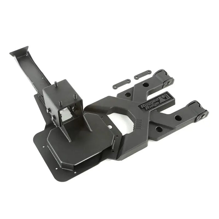 Rugged Ridge Spartacus HD Tire Carrier Kit front camera mount.