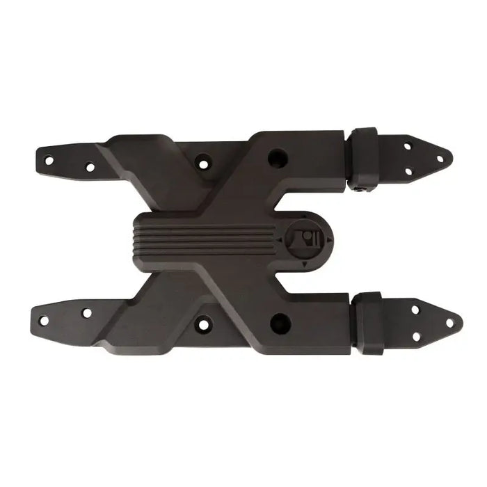 Rugged Ridge Spartacus HD Tire Carrier Kit for 18-20 Jeep Wrangler JL - Black plastic brackets.