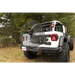 Rugged Ridge Spartacus HD Tire Carrier Kit for 18-20 Jeep Wrangler JL with white jeep and black tire