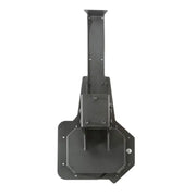 Rugged Ridge Spartacus HD Tire Carrier Wheel Mount with black metal shovel