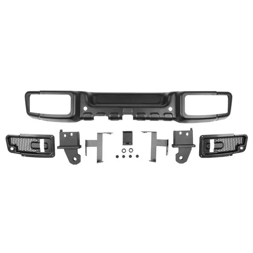 Black Spartan Series Rear Bumper and Grille Assembly Kit for Jeep Wrangler JL