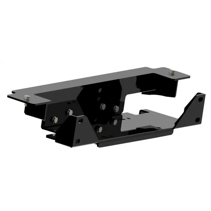 Black metal bracket and screws for Rugged Ridge Jeep Wrangler JK winch plate.