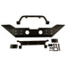 Rugged Ridge Spartan Front Bumper HCE W/Overrider - black metal frame with latch