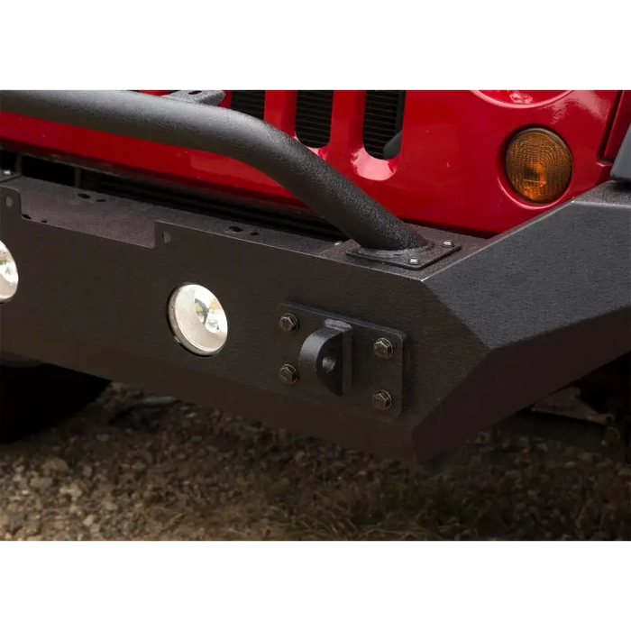 Red jeep with black bumper - Rugged Ridge Spartan Front Bumper HCE w/Overrider for 07-18 Jeep Wrangler JK