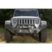 Front view of Rugged Ridge Spartan Front Bumper with Overrider on Jeep Wrangler JL/JT