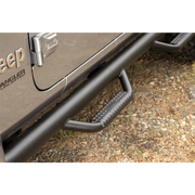 Rugged Ridge Spartan Nerf Bar on Jeep Wrangler JL 4 Door, Textured Black