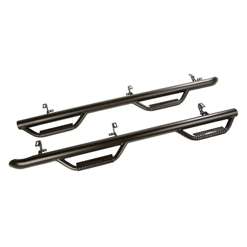 Black front bumper bars for Jeep Wrangler JL 4 door - Rugged Ridge Spartan Nerf Bar Textured Black