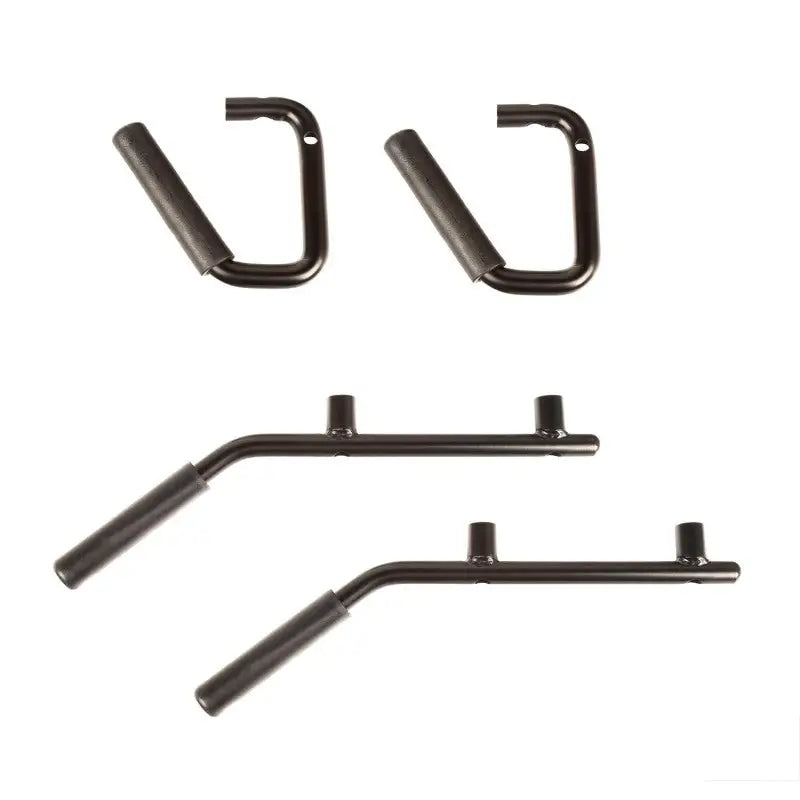 Rugged Ridge Steel Grab Handles for Jeep Wrangler in Black Metal Brackets