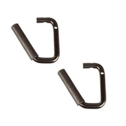 Rugged Ridge Steel Grab Handles for Jeep Wrangler - Black Metal Hooks