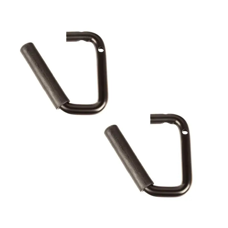 Rugged Ridge Steel Grab Handles for Jeep Wrangler - Black Metal Hooks