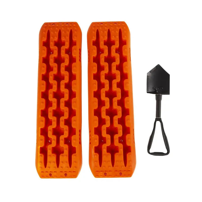 Rugged Ridge Traction Recovery Kit - Orange and Black Plastic Foot Pads