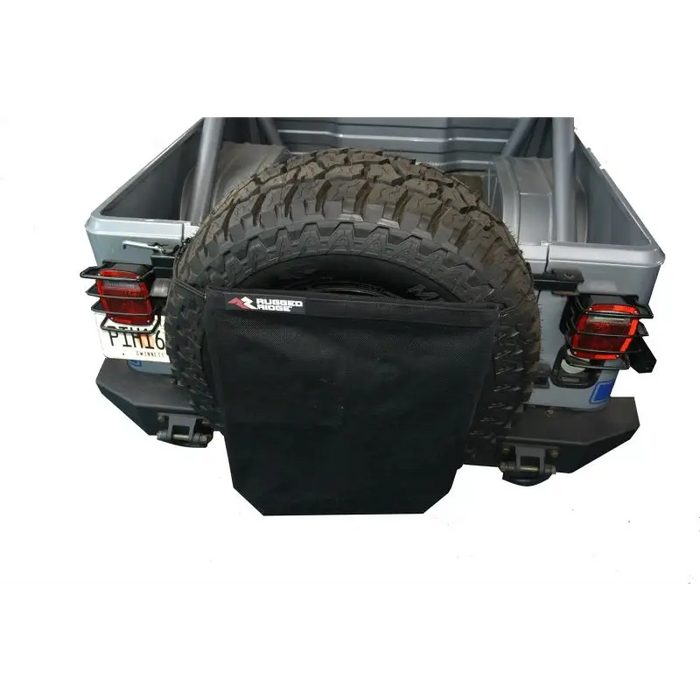 Rugged Ridge Trail Bag with Tire Cover on Rear Bumper
