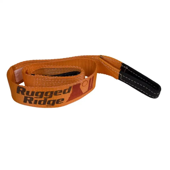 Rugged Ridge Tree Trunk Protector with Black Buckle and Orange Webbing