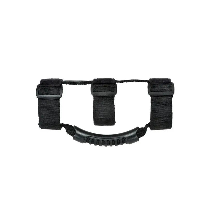 Rugged Ridge Ultimate Grab Handles Black nylon strap attached to camera.