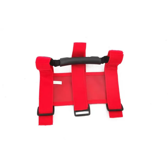 Rugged Ridge Ultimate Grab Handles red seat belt with black handle