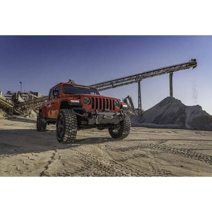 Rugged Ridge Venator Front Bumper JL/JT with Red Jeep and Crane