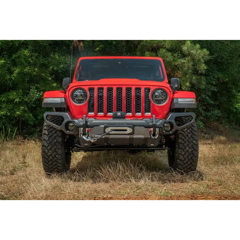 Rugged Ridge Venator front bumper in red for Jeep Wrangler JL/JT