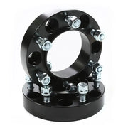 Rugged Ridge black wheel spacers on white background